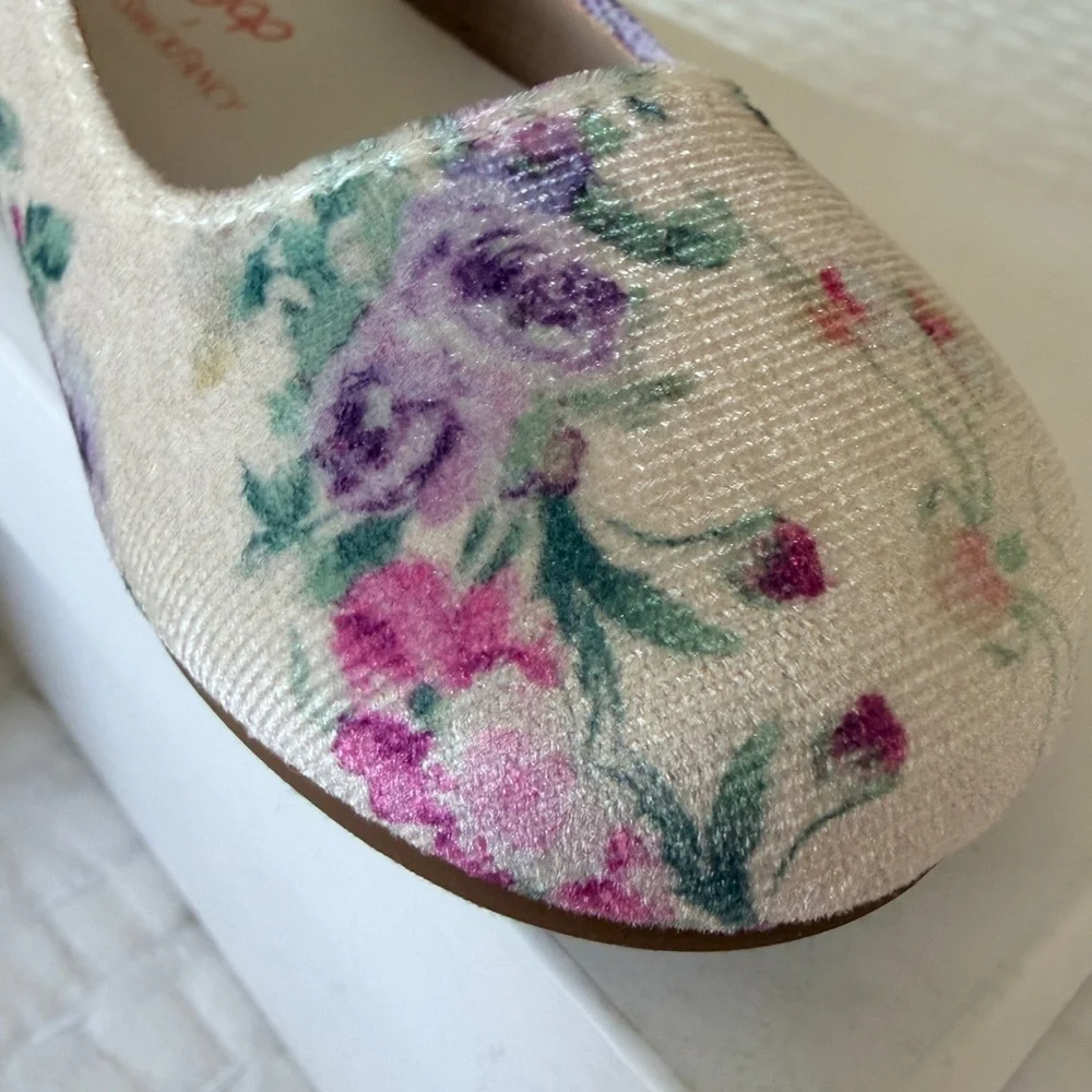 GAP x LoveShackFancy Toddler Girl 7 Mary Jane Floral Shoes NWT
